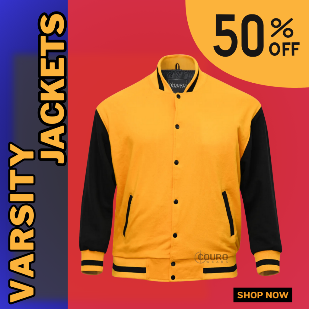 Custom Varsity Jackets Gold