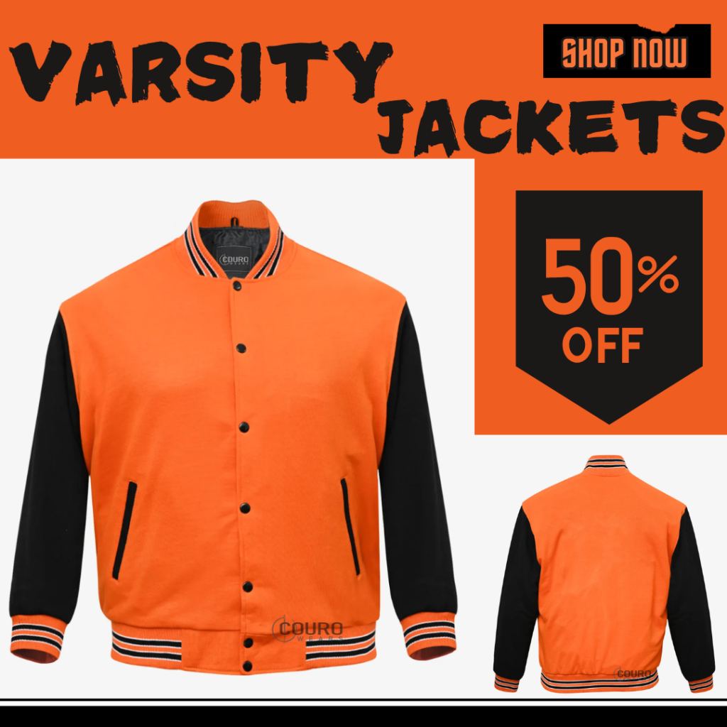 Custom Orange Varsity Jackets