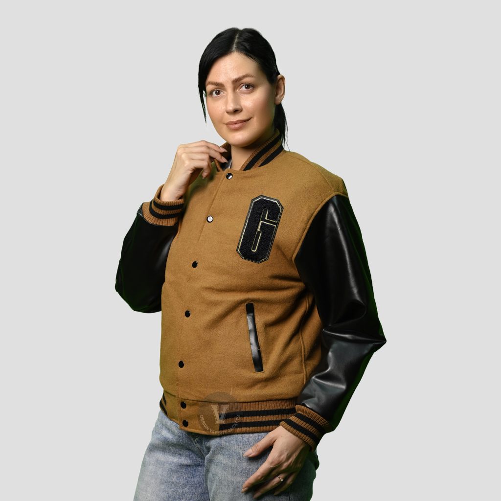 Varsity Jackets Women Brown