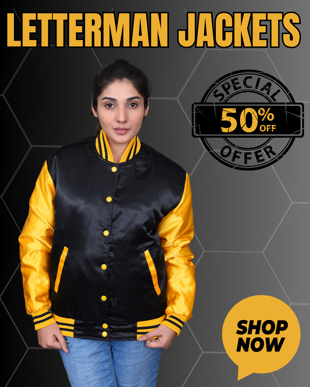 Women Letterman Jackets Satin