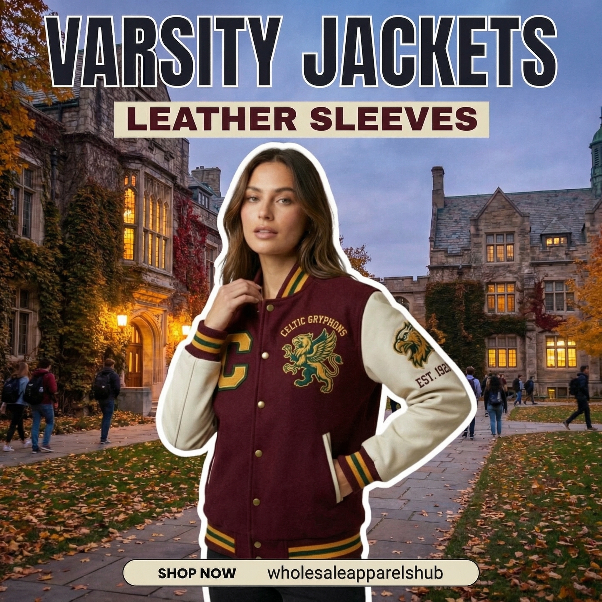 Varsity Jackets Leather Sleeves