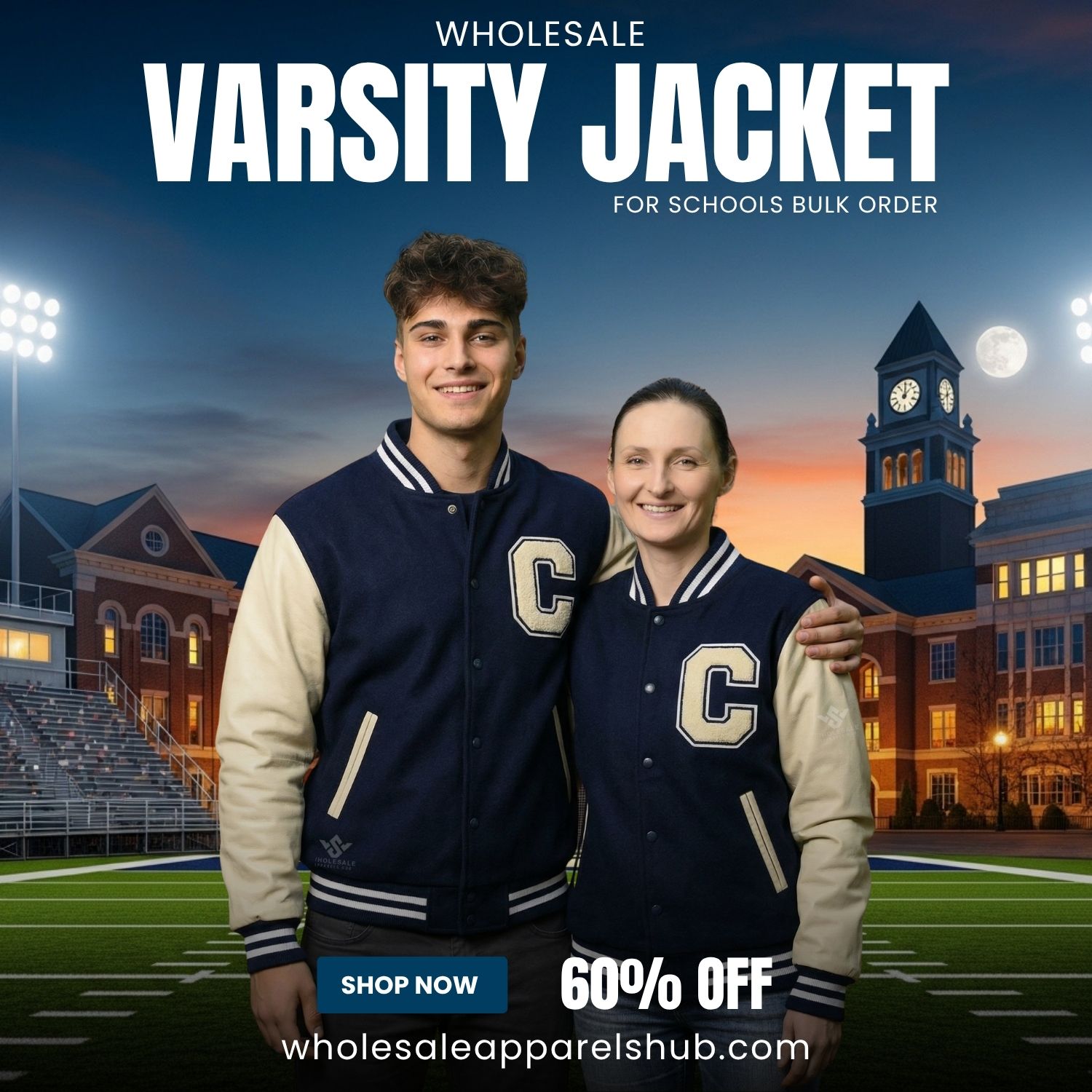 Wholesale Varsity Jackets for Schools Bulk Order