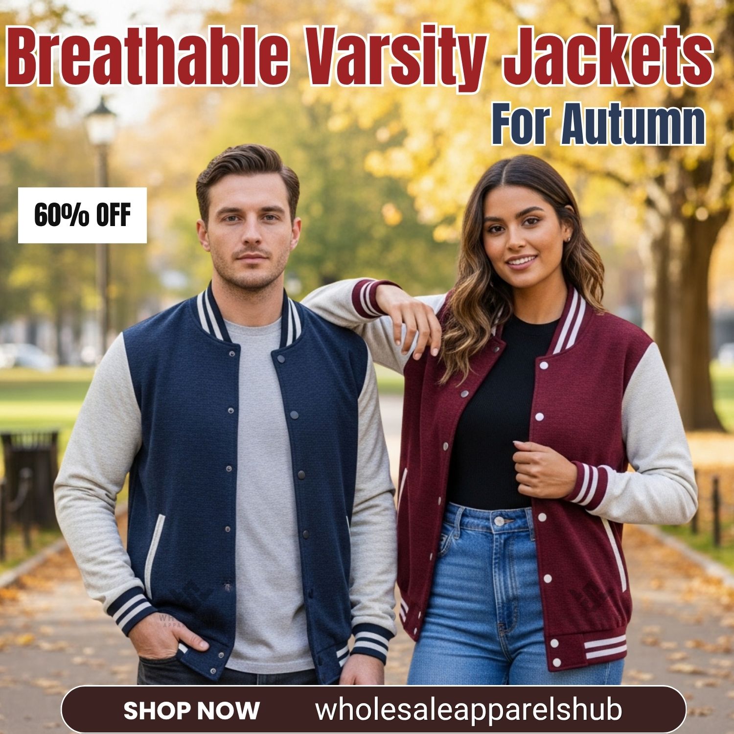 Breathable Varsity Jackets For Autumn