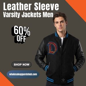 Leather Sleeve Varsity Jackets for Men: