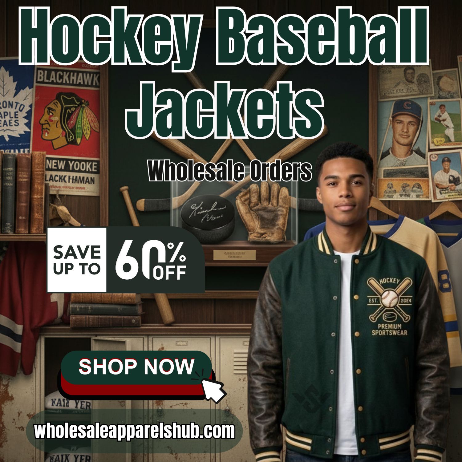 Hockey Baseball Jackets Wholesale Orders