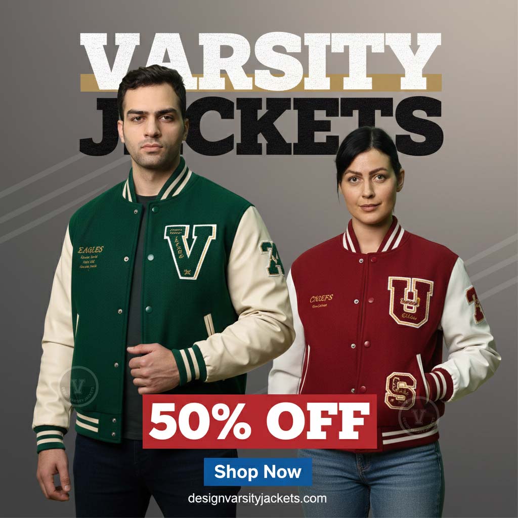 Custom Color Letterman Jackets for Schools