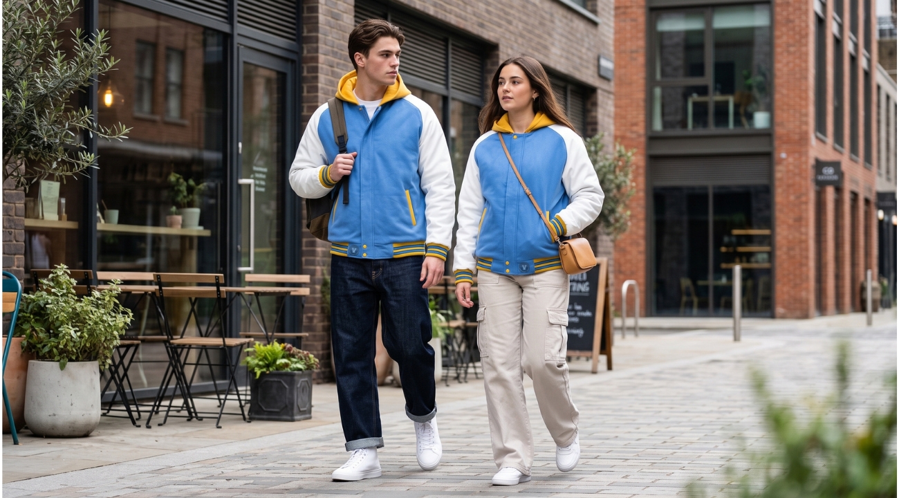 Cotton Fleece Varsity Jackets For Unisex