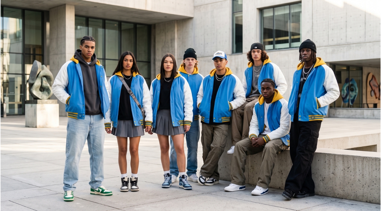 Cotton Fleece Varsity Jackets For Unisex