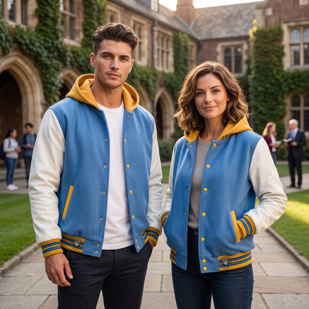 Cotton Fleece Varsity Jackets For Unisex