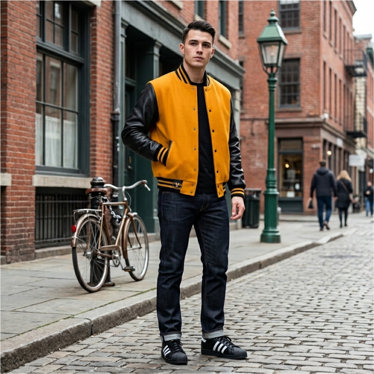 Varsity Jackets With Adidas Sneakers