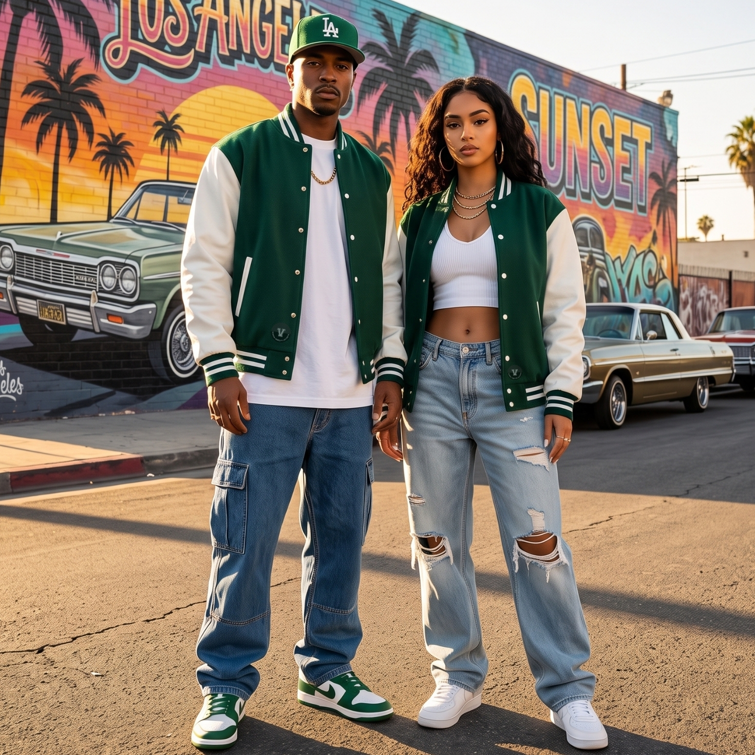 Varsity Jackets in Los Angeles Hip Hop Outfits