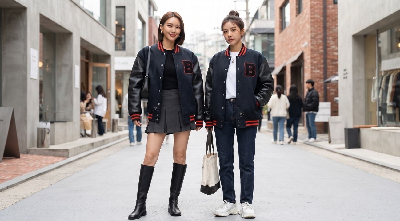 Varsity Jackets in Seoul K-Fashion Trends