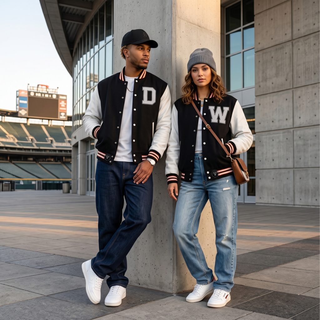 Custom Varsity Jackets in Street Fashion