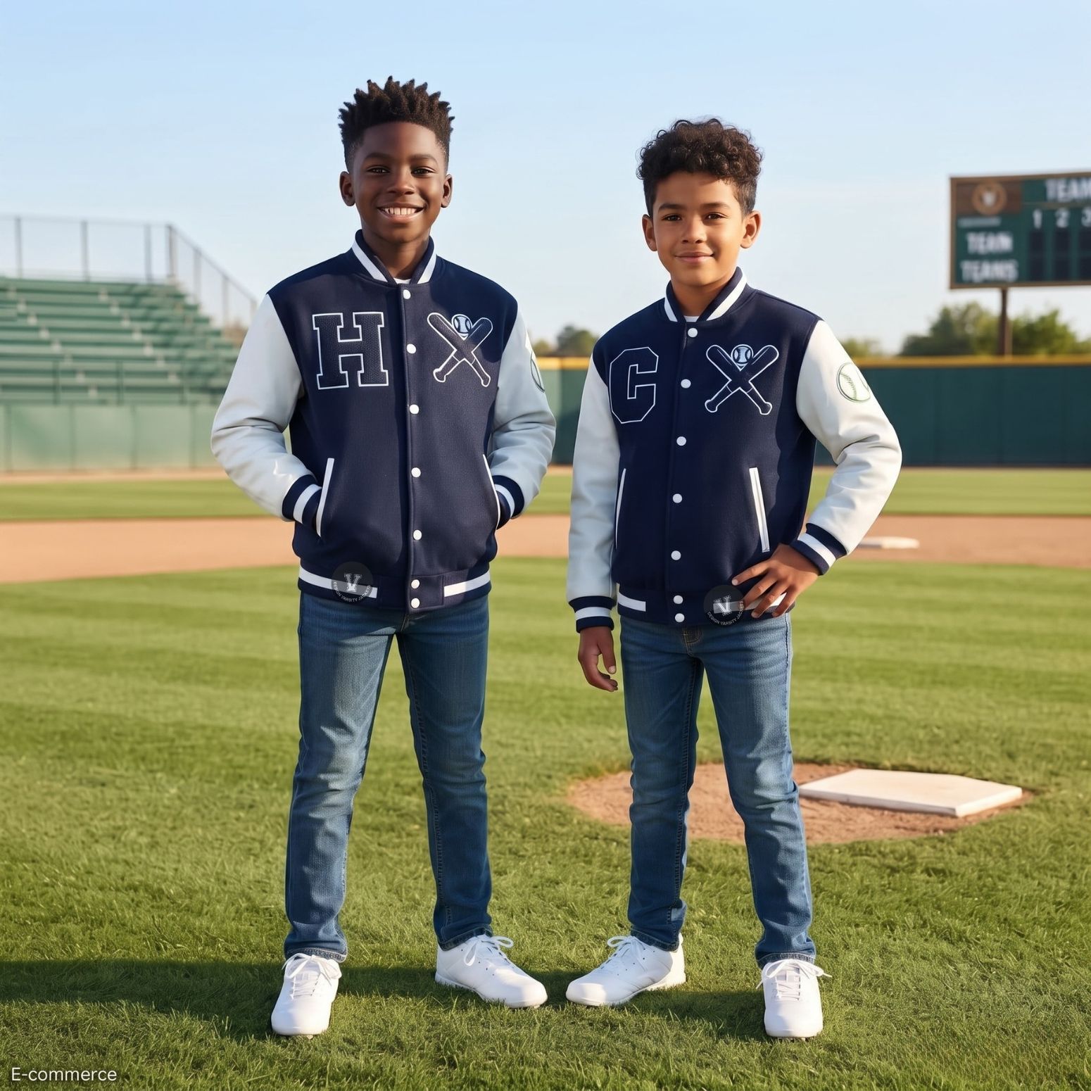 baseball jackets for kids with initials
