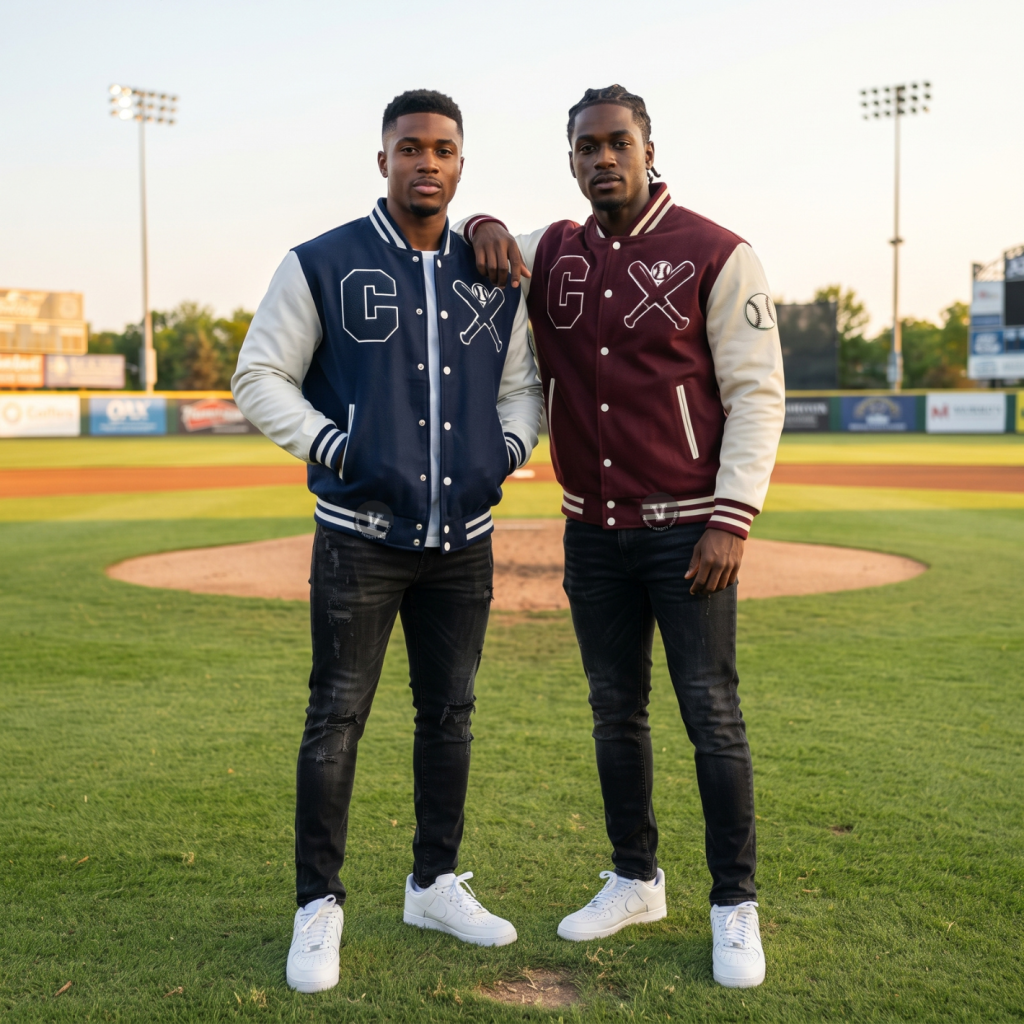custom color baseball jackets