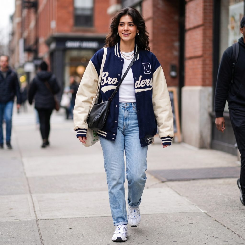 oversized baseball jackets for women fashion